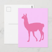 Pink Llama Postkarte (Vorne/Hinten)