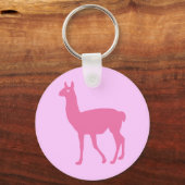 Pink Llama Schlüsselanhänger (Vorderseite)