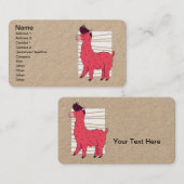 Pink Llama Visitenkarte (Vorne/Hinten)