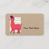Pink Llama Visitenkarte (Rückseite)