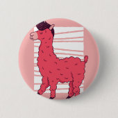 Pink Lllama Button (Vorderseite)