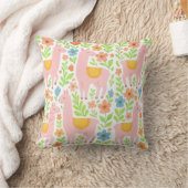 Pink Lllamas & Floral Design Pillows - Customize  Kissen (Decke)