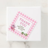 Pink Locally Grown Baby Shower Square Geschenkanhänger (Beispiel)
