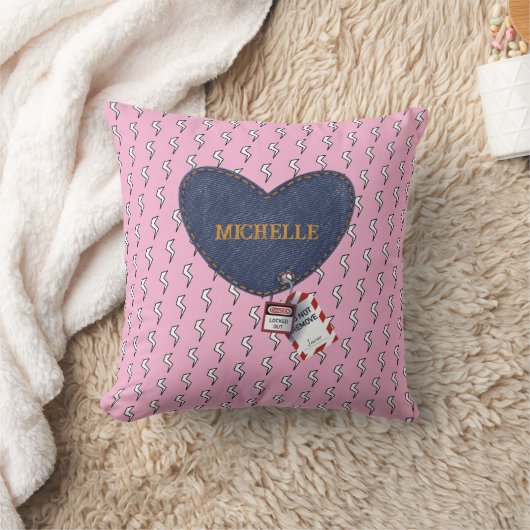 Pink Lock und Key Custom Romantic Electrical Kissen (Decke)