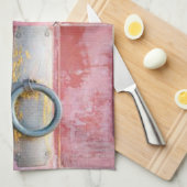 Pink Locks Küche Handtuch (Viertel Falte)