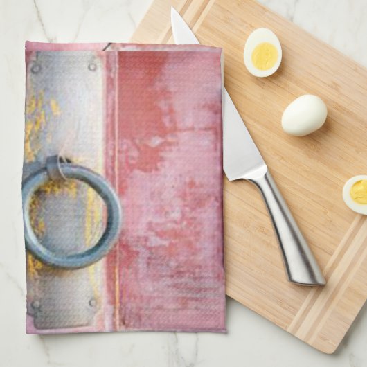 Pink Locks Küche Handtuch (Viertel Falte)