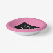 Pink - Logo für die benutzerdefinierbare Geschäfts Pappteller (Gewinkelt)