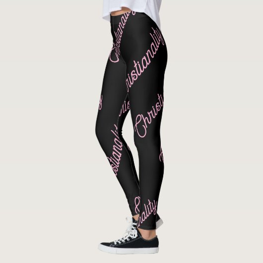 pink logo repeat Leggings (Links)