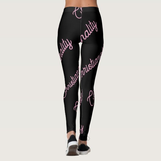 pink logo repeat Leggings (Rückseite)