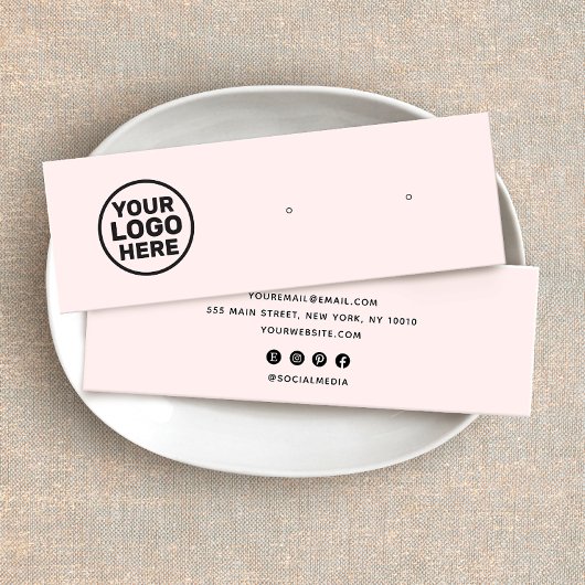 Pink-Logo-Stift Ohrring-Display-Holder