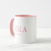 Pink Lola Jahr etabliert Tasse (Vorderseite Links)