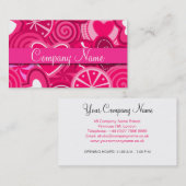 Pink Lollipop Candy Shop Bakery Business Card Visitenkarte (Vorne/Hinten)