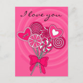 Pink Lollipop Postkarte (Vorderseite)