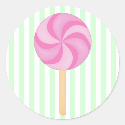 Pink Lollipop Stickers (Vorderseite)