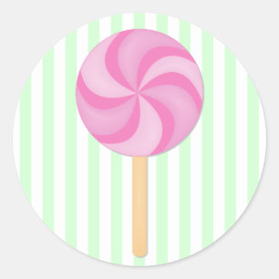 Pink Lollipop Stickers
