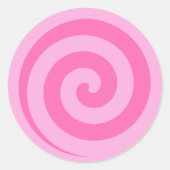 Pink Lollipop Swirl Circle Stickers (Vorderseite)