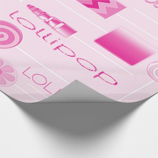 Pink Lollipops Geschenkpapier (Ecke)