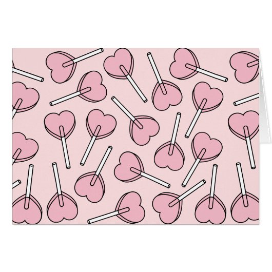 Pink Lollipops, Heart Lollipops, Lollipop Pattern (Vorderseite (Horizontal))