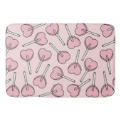 Pink Lollipops, Heart Lollipops, Lollipop Pattern Badematte (Vorderseite)