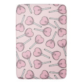 Pink Lollipops, Heart Lollipops, Lollipop Pattern Badematte (Vorderseite Vertikal)