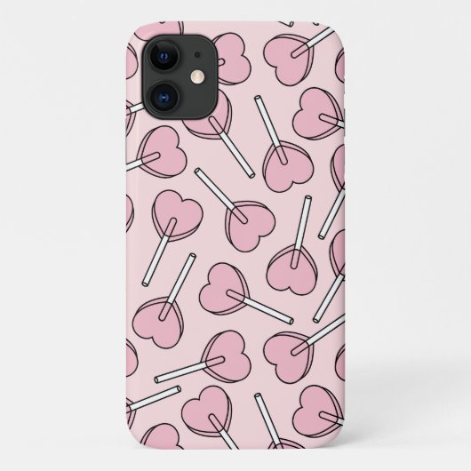 Pink Lollipops, Heart Lollipops, Lollipop Pattern Case-Mate iPhone Hülle (Rückseite)