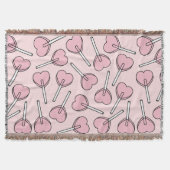 Pink Lollipops, Heart Lollipops, Lollipop Pattern Decke (Vorderseite)
