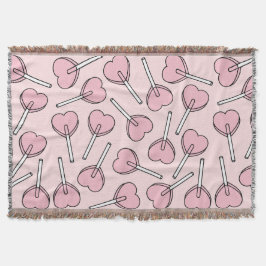 Pink Lollipops, Heart Lollipops, Lollipop Pattern Decke