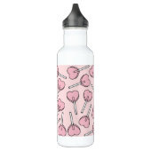 Pink Lollipops, Heart Lollipops, Lollipop Pattern Edelstahlflasche (Links)