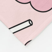 Pink Lollipops, Heart Lollipops, Lollipop Pattern Fleecedecke (Ecke)
