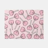 Pink Lollipops, Heart Lollipops, Lollipop Pattern Fußmatte (Vorderseite)