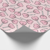 Pink Lollipops, Heart Lollipops, Lollipop Pattern Geschenkpapier (Ecke)
