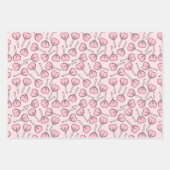 Pink Lollipops, Heart Lollipops, Lollipop Pattern Geschenkpapier Set (Vorderseite 2)