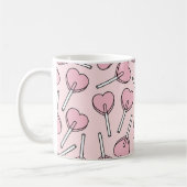 Pink Lollipops, Heart Lollipops, Lollipop Pattern Kaffeetasse (Links)
