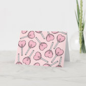 Pink Lollipops, Heart Lollipops, Lollipop Pattern Karte (Vorderseite)