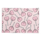 Pink Lollipops, Heart Lollipops, Lollipop Pattern Kissenbezug (Rückseite)