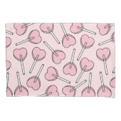 Pink Lollipops, Heart Lollipops, Lollipop Pattern Kissenbezug (Vorderseite)