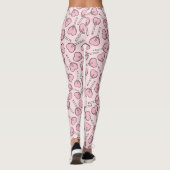 Pink Lollipops, Heart Lollipops, Lollipop Pattern Leggings (Rückseite)