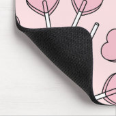 Pink Lollipops, Heart Lollipops, Lollipop Pattern Mousepad (Ecke)