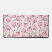 Pink Lollipops, Heart Lollipops, Lollipop Pattern Schreibtischunterlage (Vorderseite)