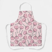 Pink Lollipops, Heart Lollipops, Lollipop Pattern Schürze (Vorderseite)