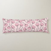 Pink Lollipops, Heart Lollipops, Lollipop Pattern Seitenschläferkissen (Rückseite)