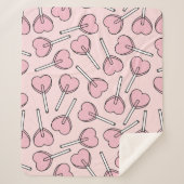 Pink Lollipops, Heart Lollipops, Lollipop Pattern Sherpadecke (Vorderseite)