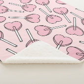 Pink Lollipops, Heart Lollipops, Lollipop Pattern Sherpadecke (3/4)