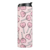 Pink Lollipops, Heart Lollipops, Lollipop Pattern Thermosbecher (Nach links gedreht)