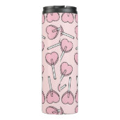 Pink Lollipops, Heart Lollipops, Lollipop Pattern Thermosbecher (Rückseite)