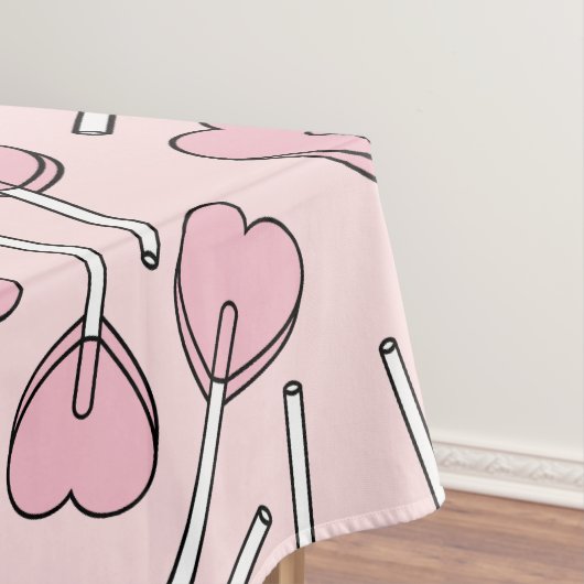 Pink Lollipops, Heart Lollipops, Lollipop Pattern Tischdecke (Beispiel)
