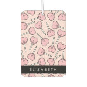 Pink Lollipops, Heart Lollipops, Lolly, Your Name Autolufterfrischer (Vorderseite)