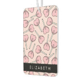 Pink Lollipops, Heart Lollipops, Lolly, Your Name Autolufterfrischer (Links)