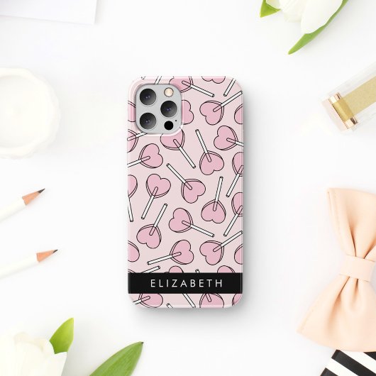 Pink Lollipops, Heart Lollipops, Lolly, Your Name Case-Mate iPhone Hülle