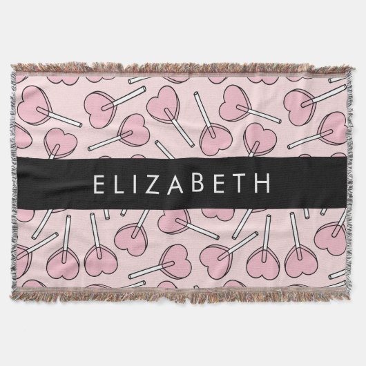 Pink Lollipops, Heart Lollipops, Lolly, Your Name Decke (Vorderseite)